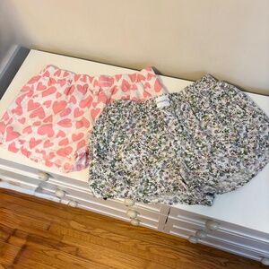 Joyspun Boxer Brief Lounge Shorts Set 2 Piece Floral and Hearts Womens Size M